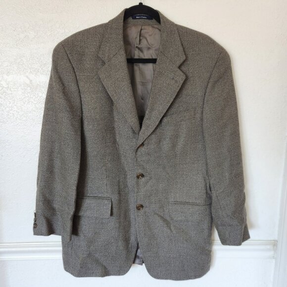 Chaps Ralph Lauren Fine Wool Blazer 38R Gray Sport Coat Jacket - Picture 2 of 15